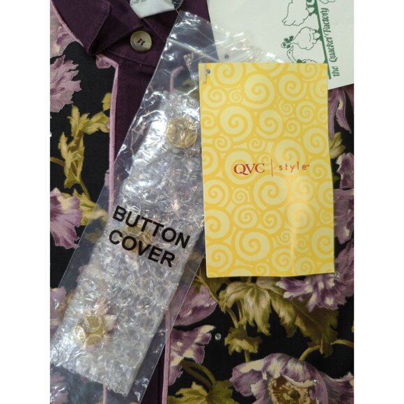 Vtg. Quacker Factory Womens S Floral Embroidered Button-Up Shirt S 100% Cotton - Picture 5 of 11